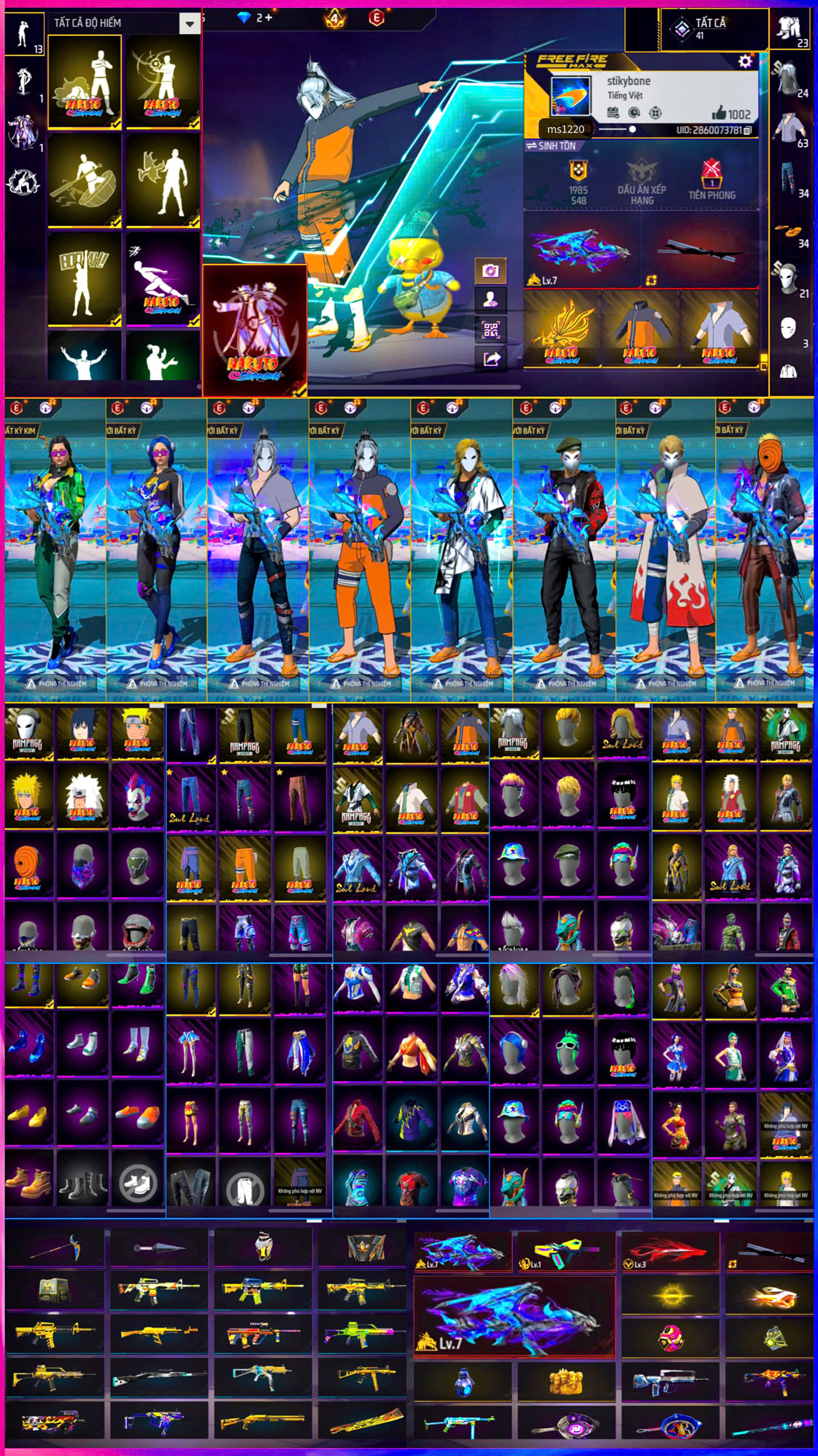 1. Tài khoản Z38884 - hình ảnh túi đồ